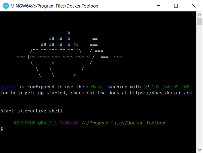 docker quickstart terminal download